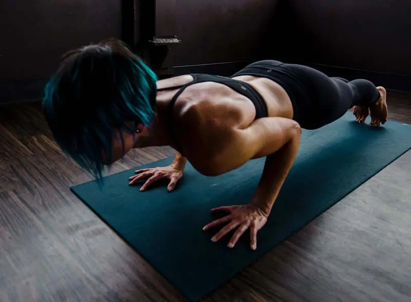 Woman doing push ups